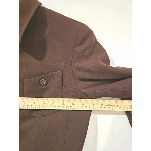 Vtg Anne Klein Women 2 Pc Wool Pant Suit Sz 10 Brown Blazer Jacket Dress Pants - Picture 5 of 16
